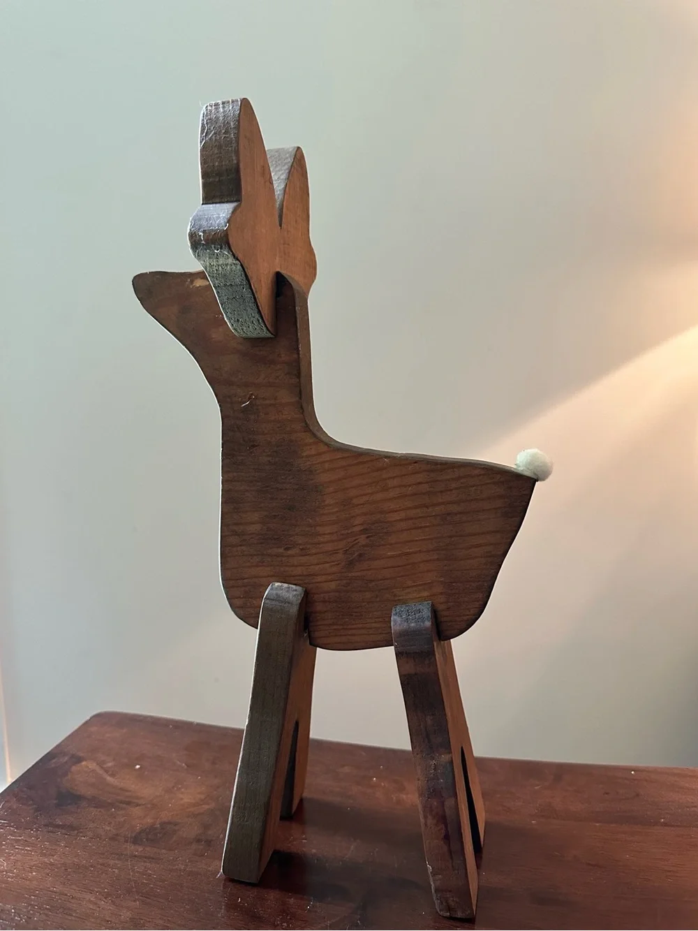 Vintage wooden deer • 4 piece set • reindeer